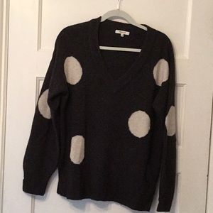 Madewell sweater with polka dots